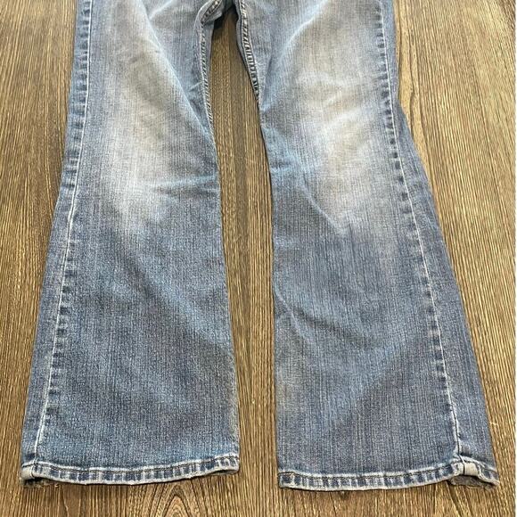 Levi's Womens 521 Too Super Low Boot Cut Jeans Denim Medium Wash Blue Size 9 - Picture 2 of 11